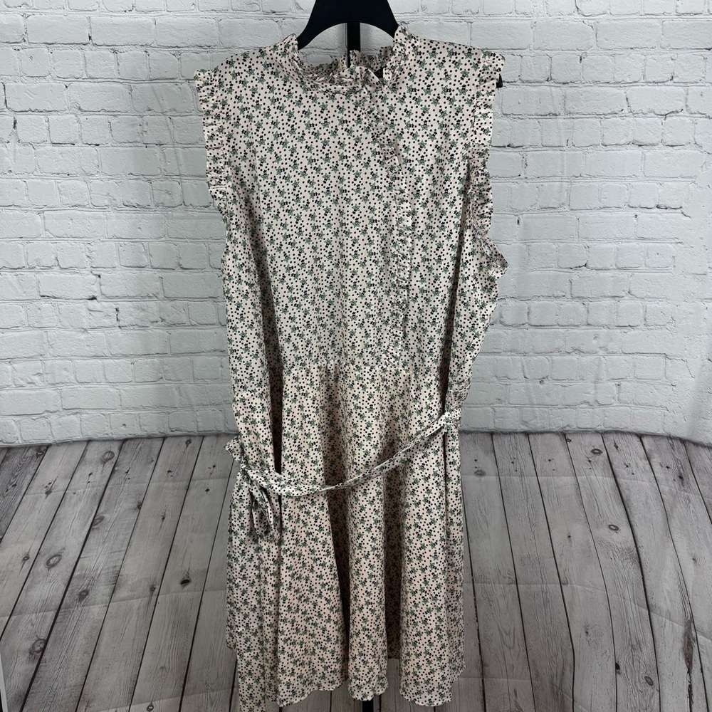 Eloquii Floral Print Ruffle Sleeve Dress Soze 26
